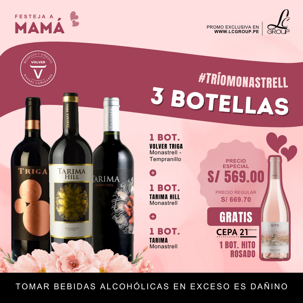 𝟯𝗕𝗢𝗧.+𝟭𝗚𝗥𝗔𝗧𝗜𝗦❗➜ 1 Triga +1 Tarima Hill +1 Tarima Monastrell + 🎁 Hito Rosado