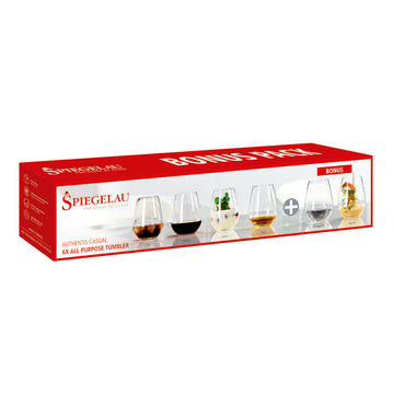 Authentis Casual Vasos Cristal Tumbler L Set x 4 + 2 Bonus Pack